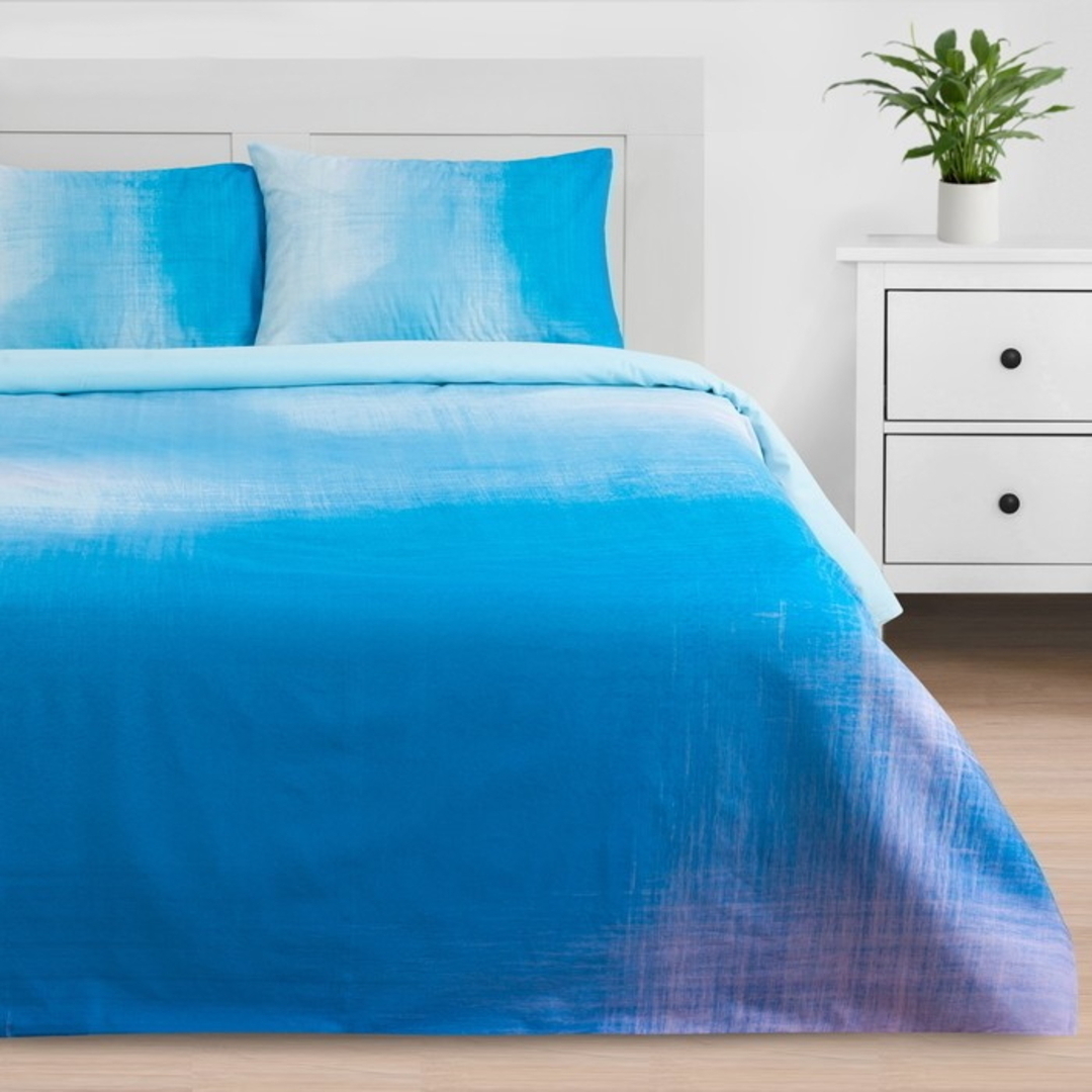 КПБ евро поплин Этель <Blue grade, нав.50*70-2шт>